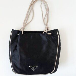 Prada Satin Mini Bag Black